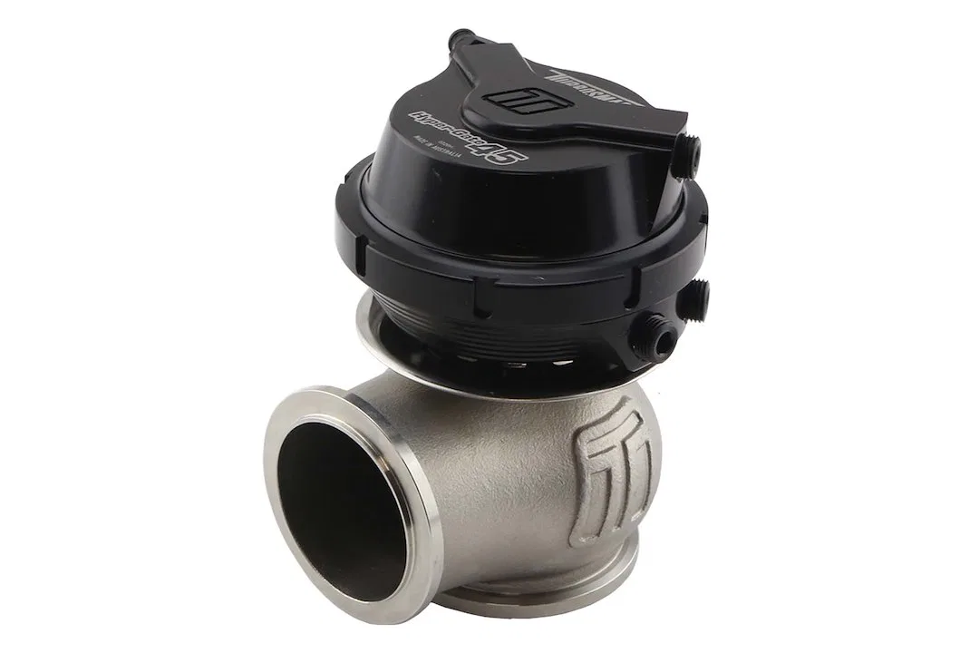 TS-0553-1015 – TURBOSMART Turbocharger Wastegate, Black 45 MM 5 PSI Sleeper Strap Type V-Band Clamps/ Springs